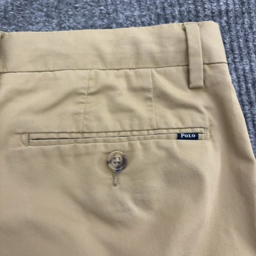 Polo Ralph Lauren Pants Mens 36x30 Khaki Cotton Blend Stretch Straight Casual